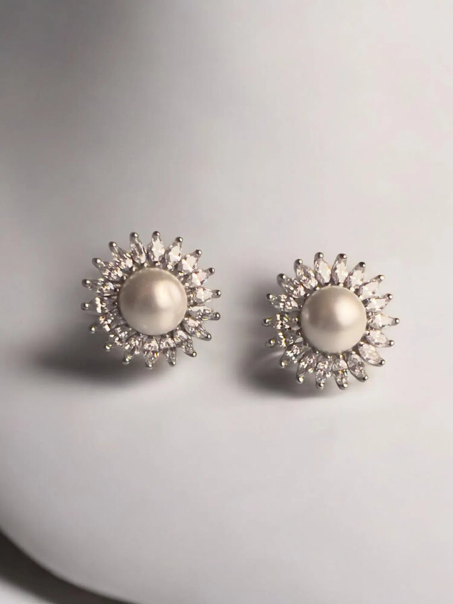 Pearl Halo Studs