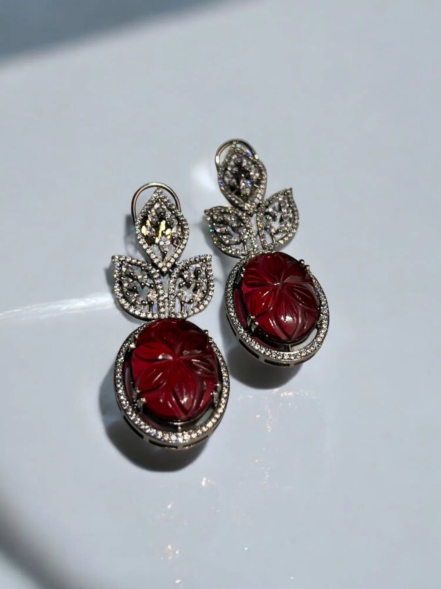 Red Elegance Danglers