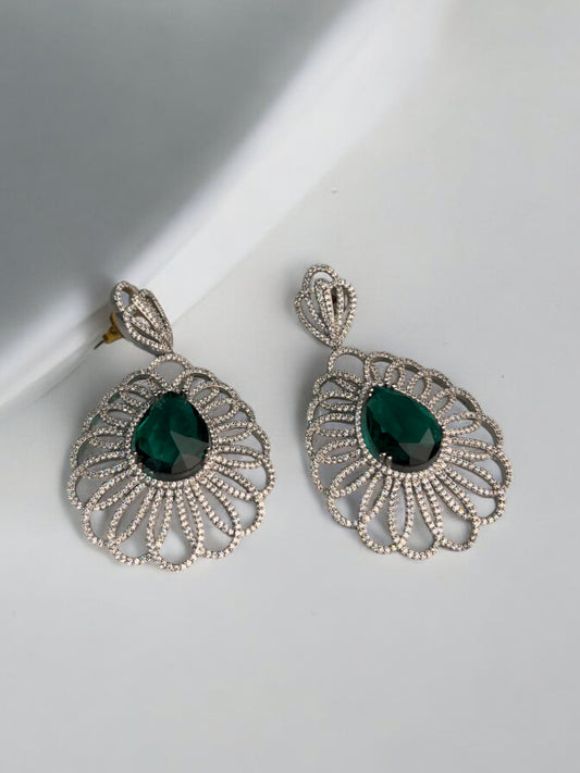 Green Loop Earrings