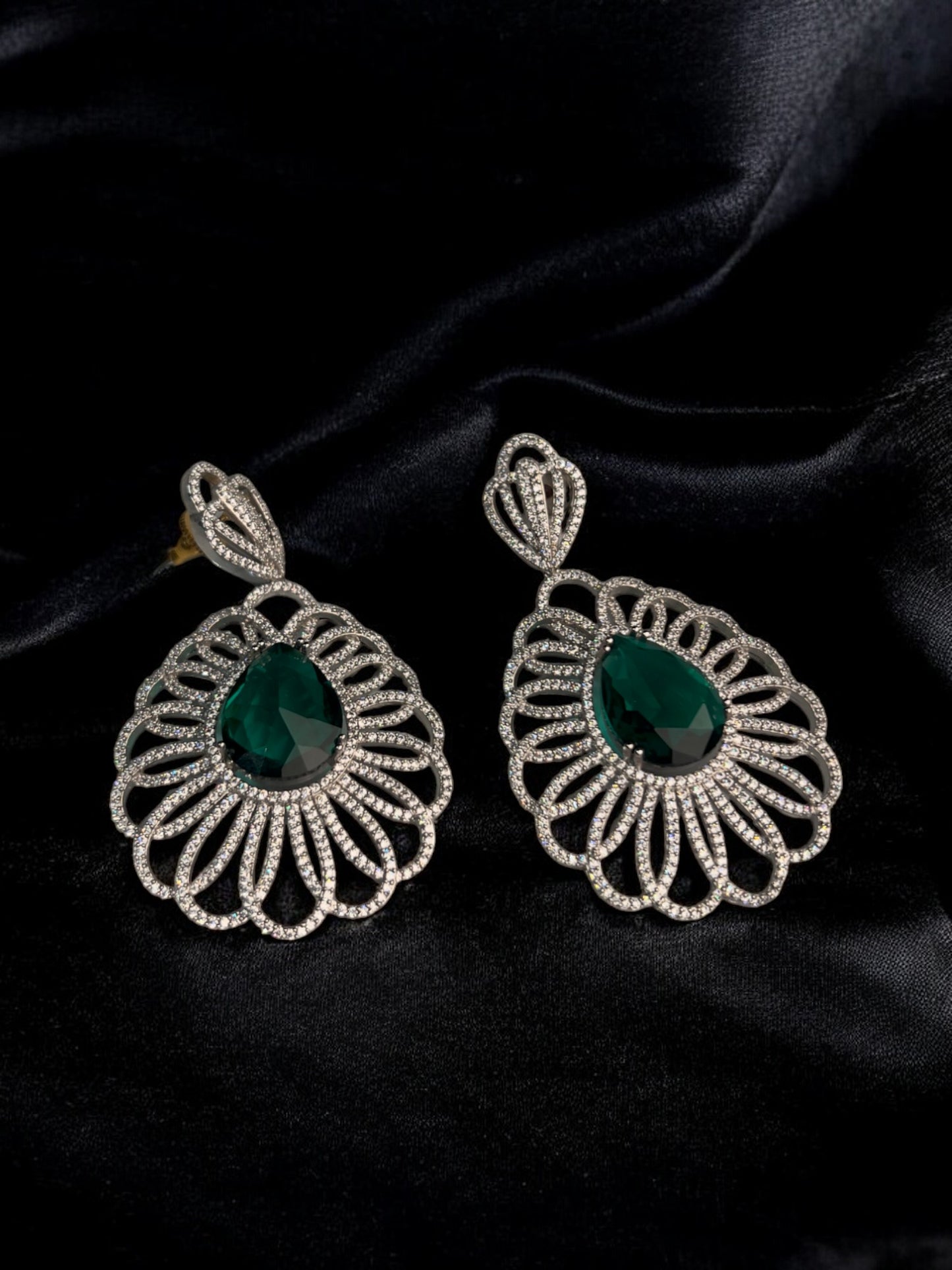 Green Loop Earrings