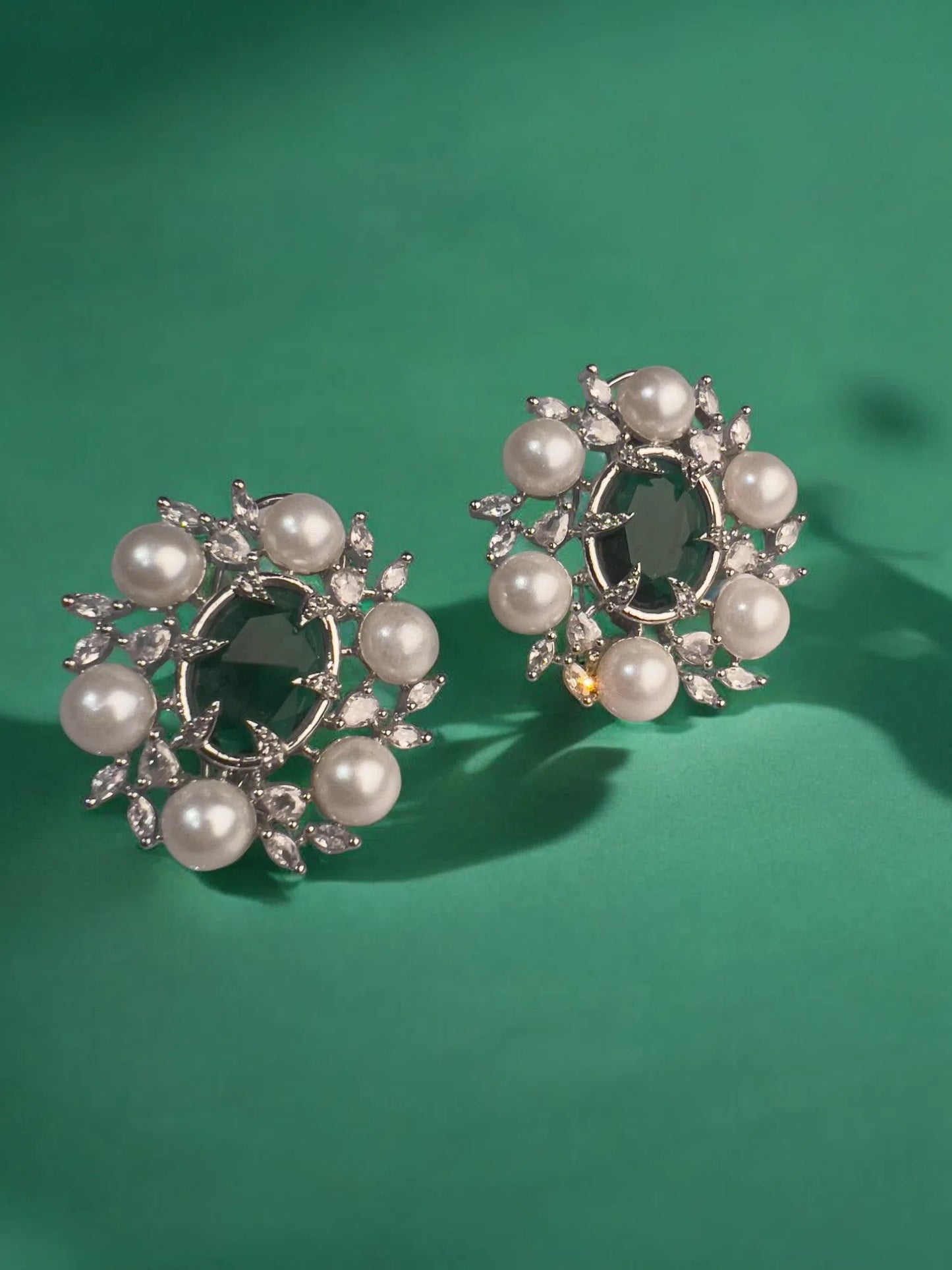 Emerald Pearl Earrings