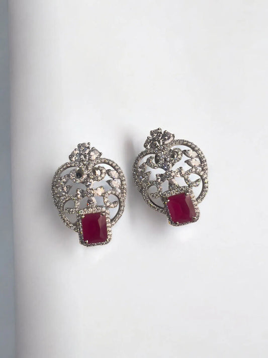 Regal Red Earrings