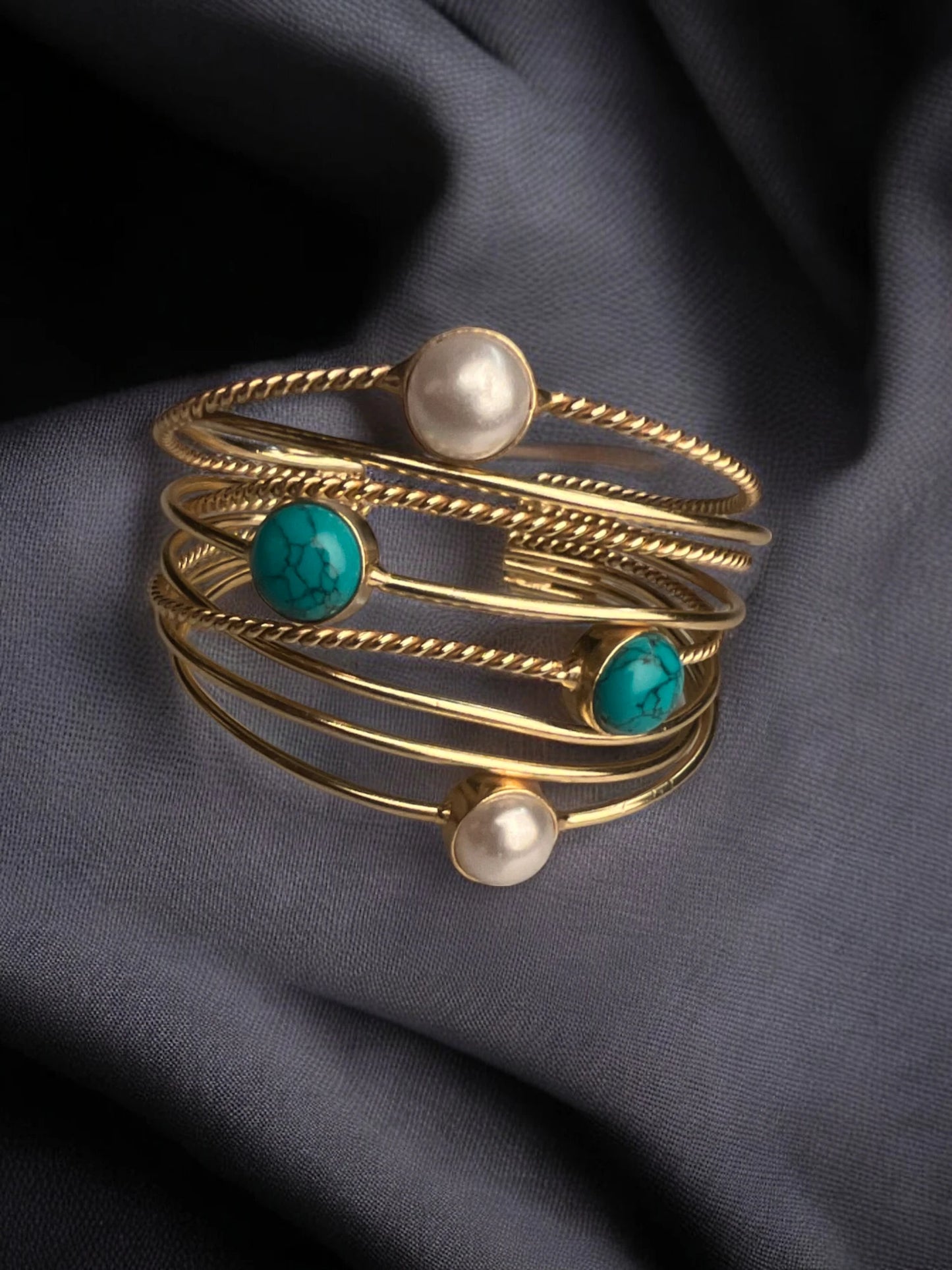 Turquoise Twist Cuff