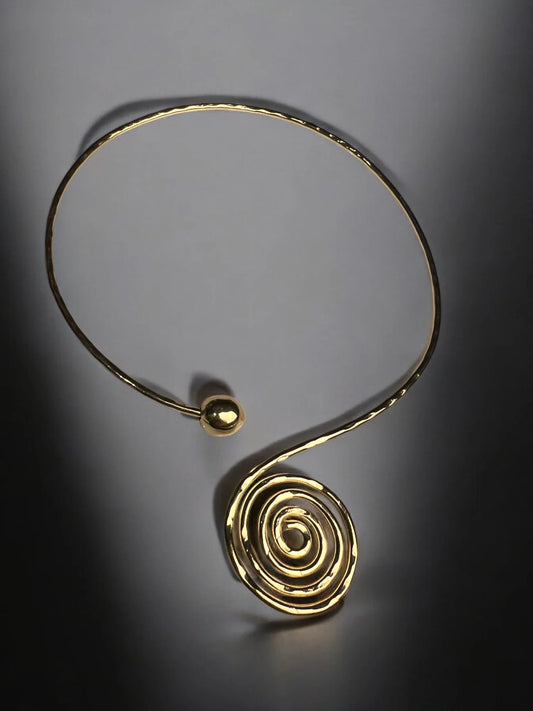 Spiral Brass Choker