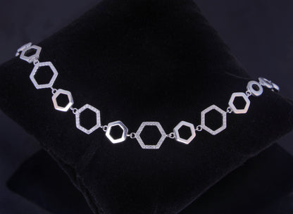 92.5 Silver Hex Bracelets