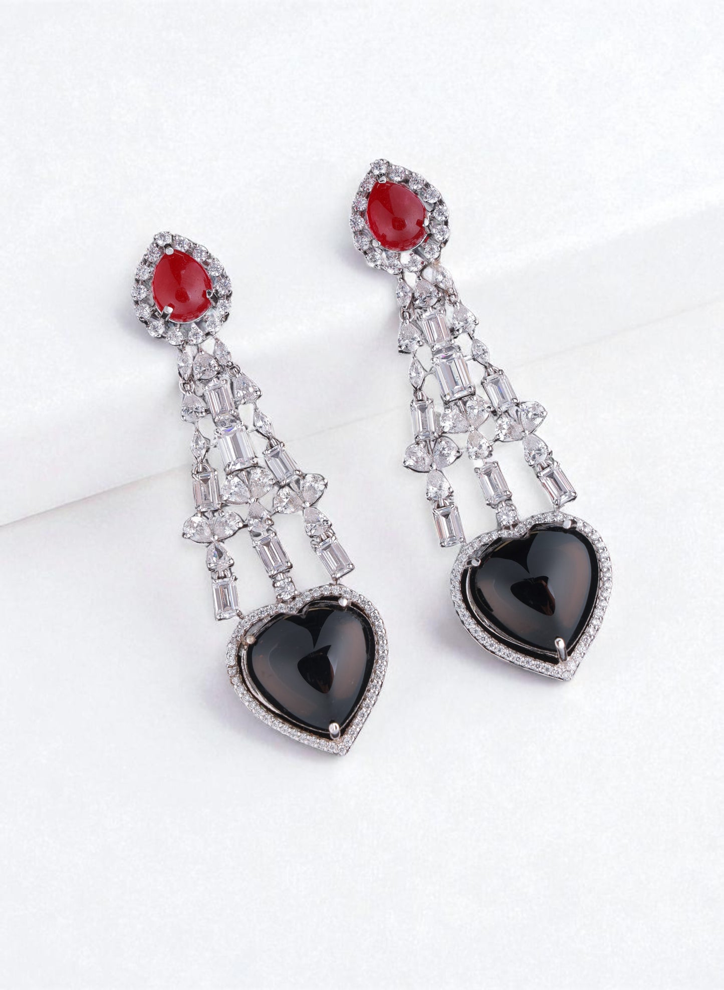 92.5 Silver Noir Danglers