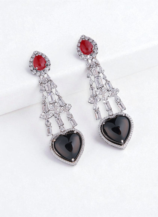92.5 Silver Noir Danglers