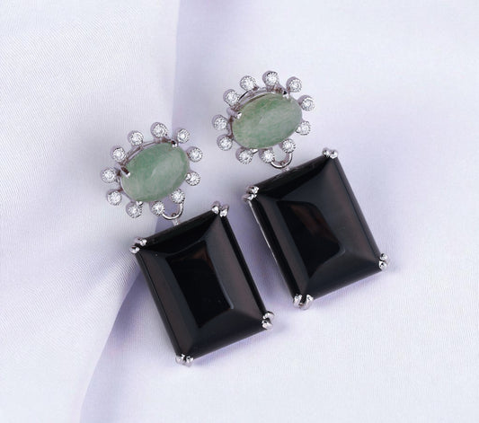 92.5 Silver Celest Drop Earrings