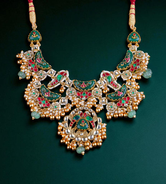 Silver Noor Enamel Choker