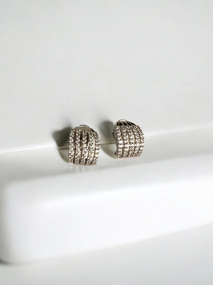 Pave Huggie Earrings
