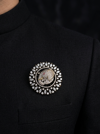 Gajraj Halo Brooch