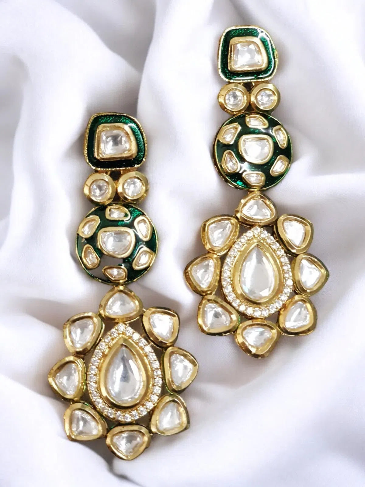 Floral Kundan Danglers Vogue