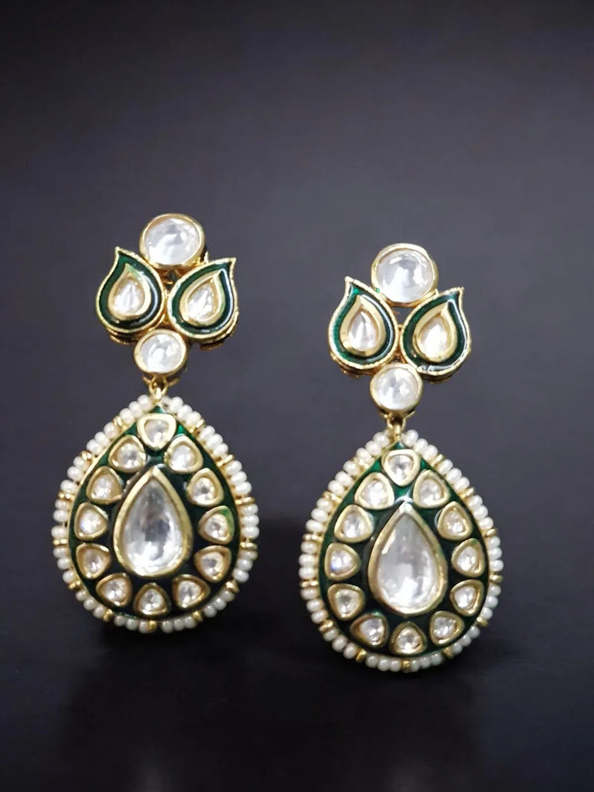 Delicate Kundan Earrings Vogue