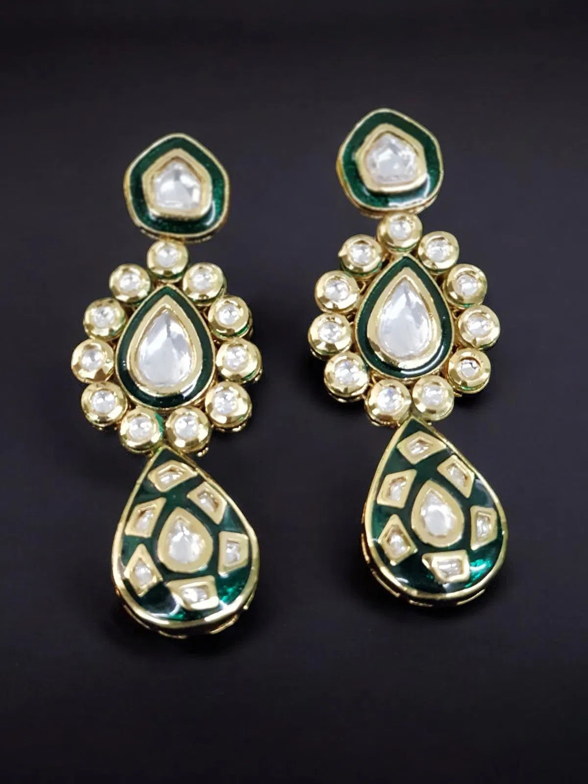 Kundan Drop Earrings Vogue