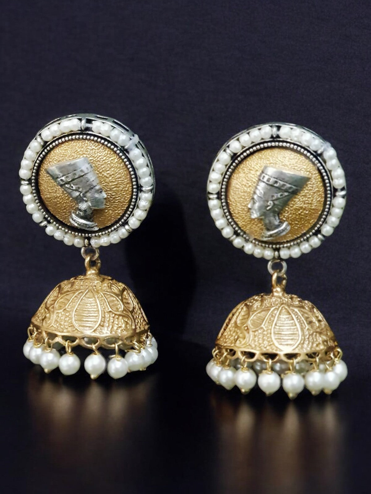 Golden Designer Jhumkas Vogue