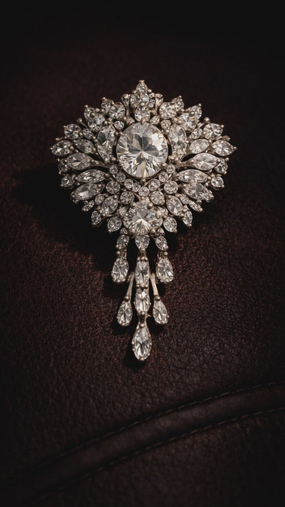 Pure Silver Vogue Sovereign Brooch