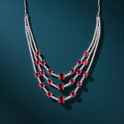 Bold Ruby Necklace Set
