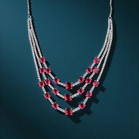Bold Ruby Necklace Set