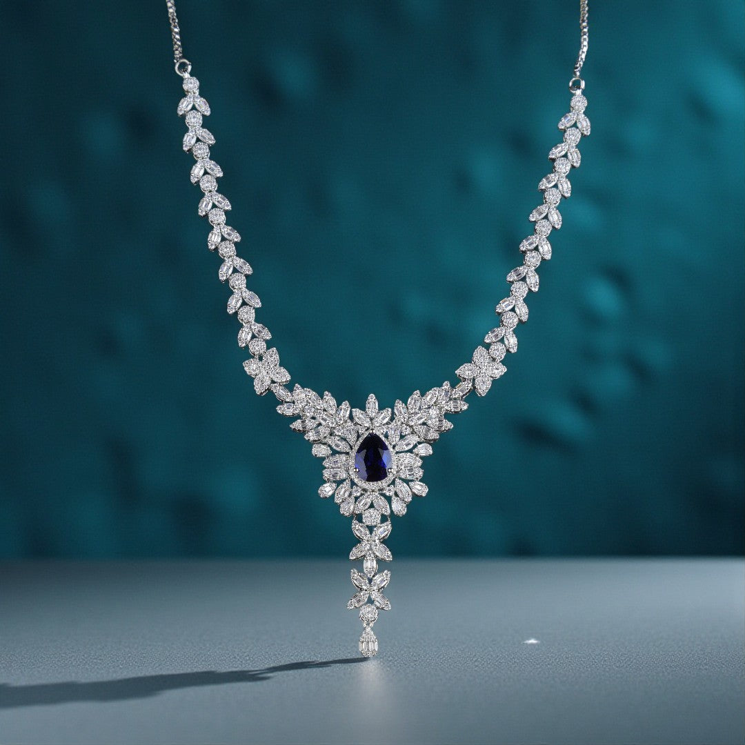 Floral Azure Necklace Set