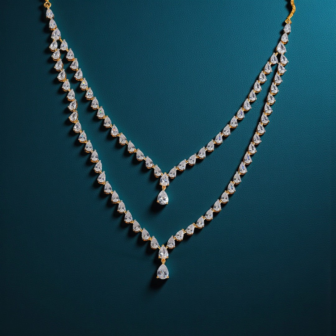 Dual Sparkle Necklace Set