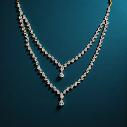 Dual Sparkle Necklace Set