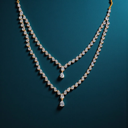 Dual Sparkle Necklace Set