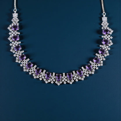 Violet Sparkle Necklace Set