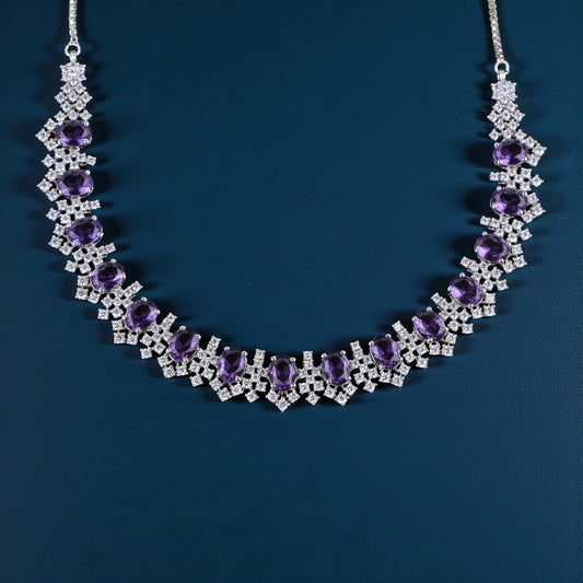 Violet Sparkle Necklace Set