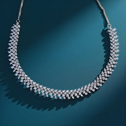 Silver Sparkle Necklace Set