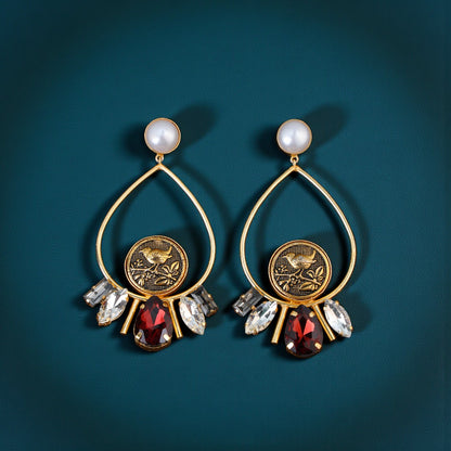 Golden Statement Danglers