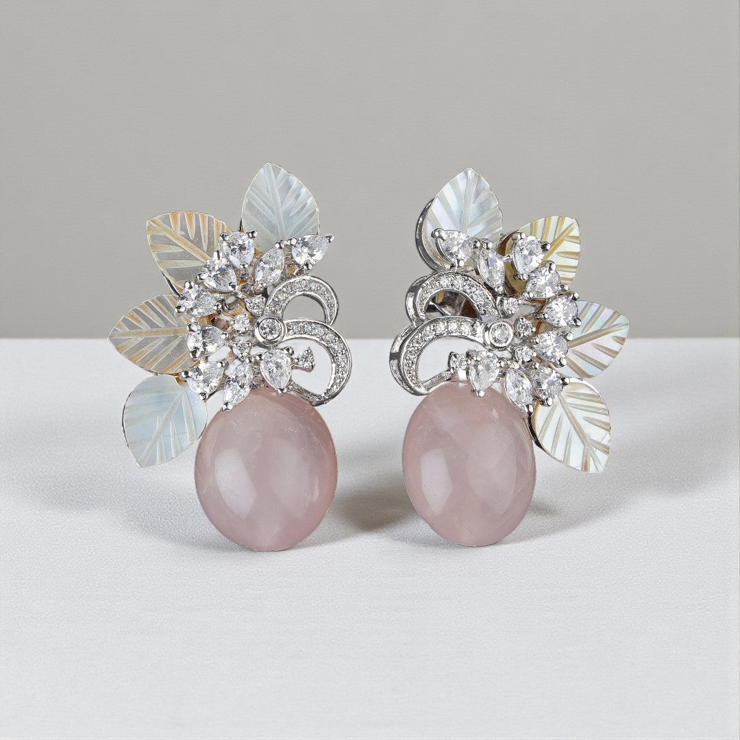 Pure Silver Floral Earrings