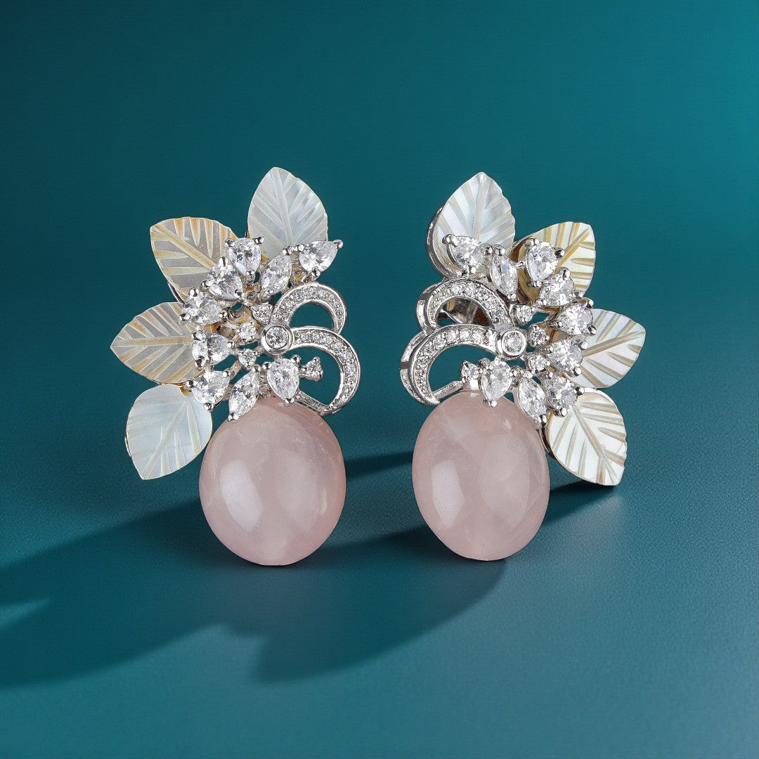 Pure Silver Floral Earrings