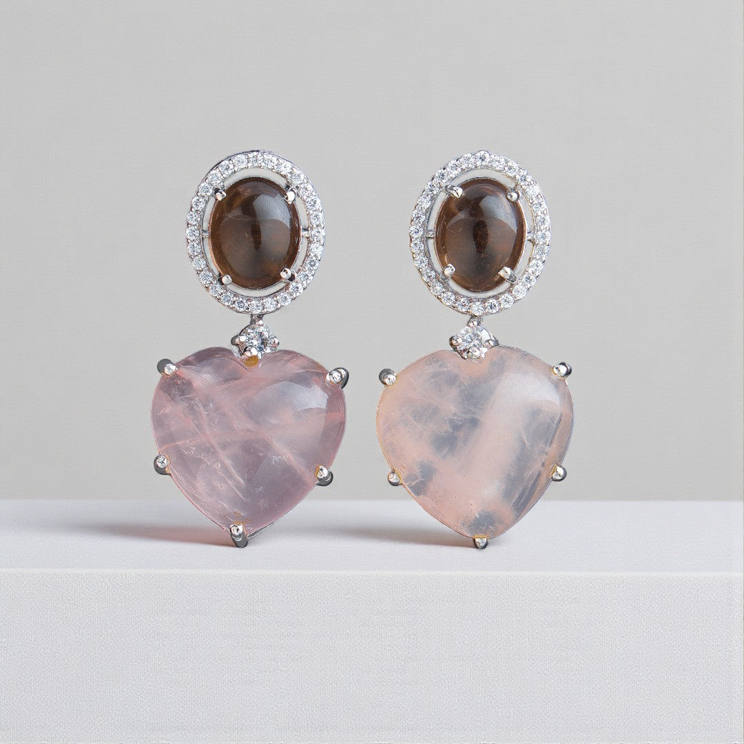 Pure Silver Rosy Radiance Earrings