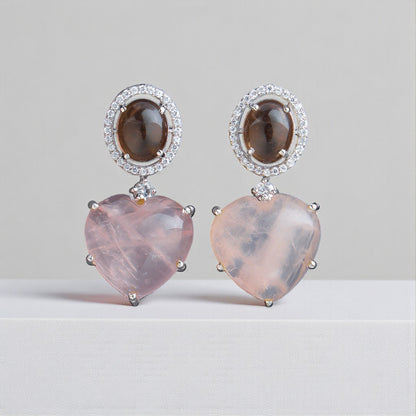 Pure Silver Rosy Radiance Earrings