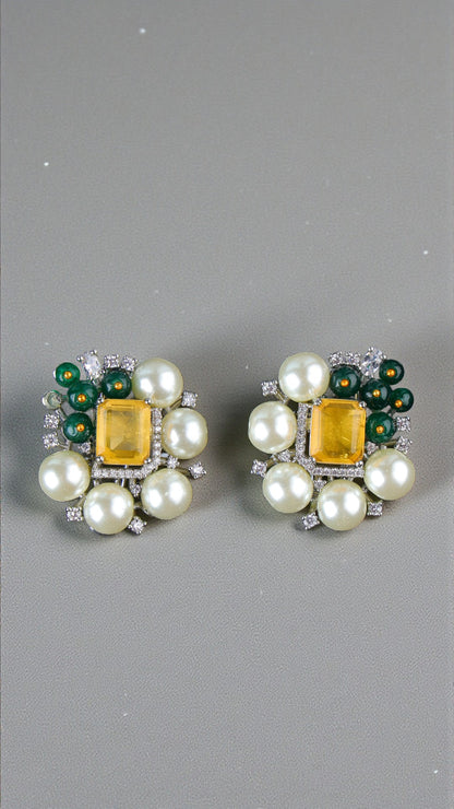 Bold Blossom Pearl Studs
