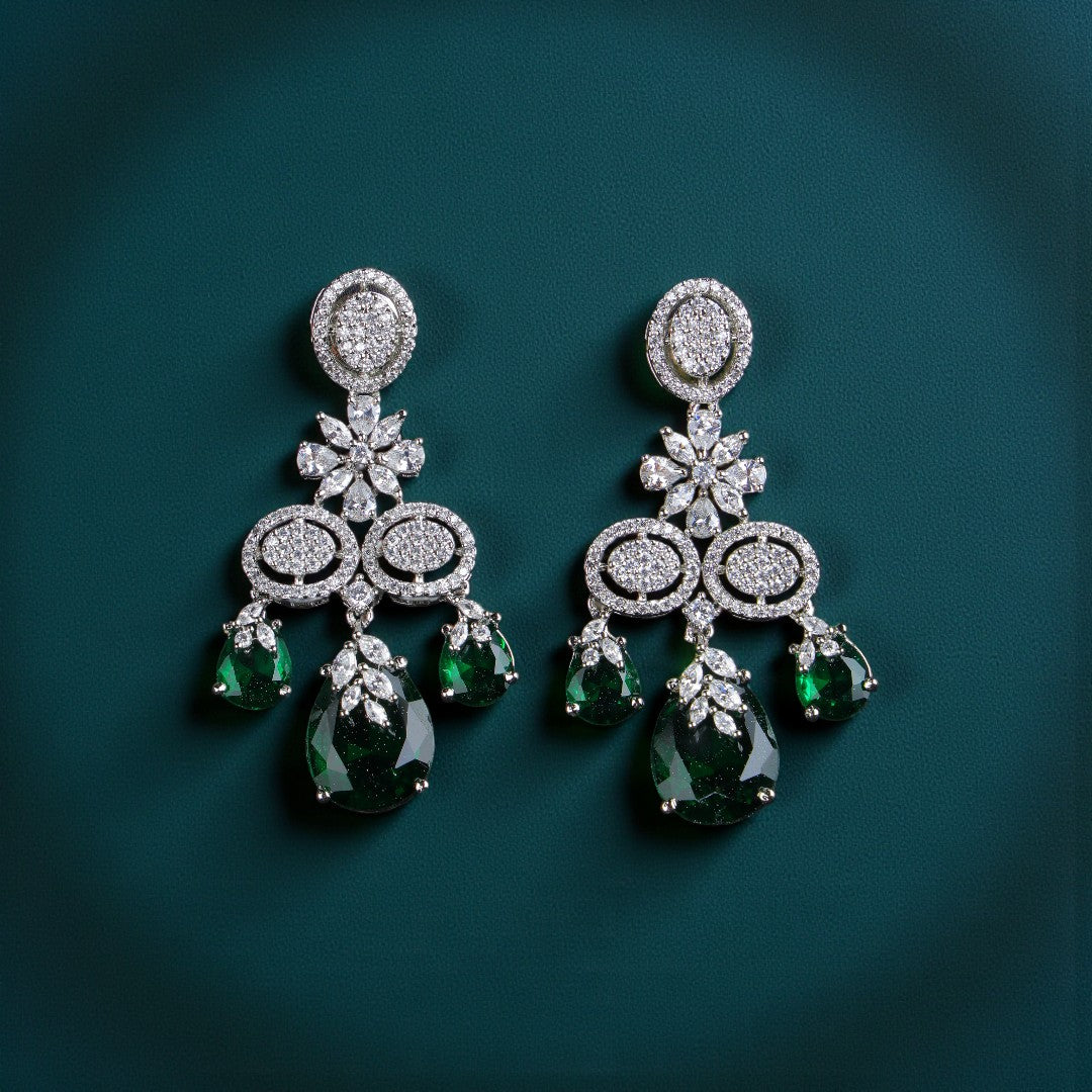 Emerald Blossom Necklace Set