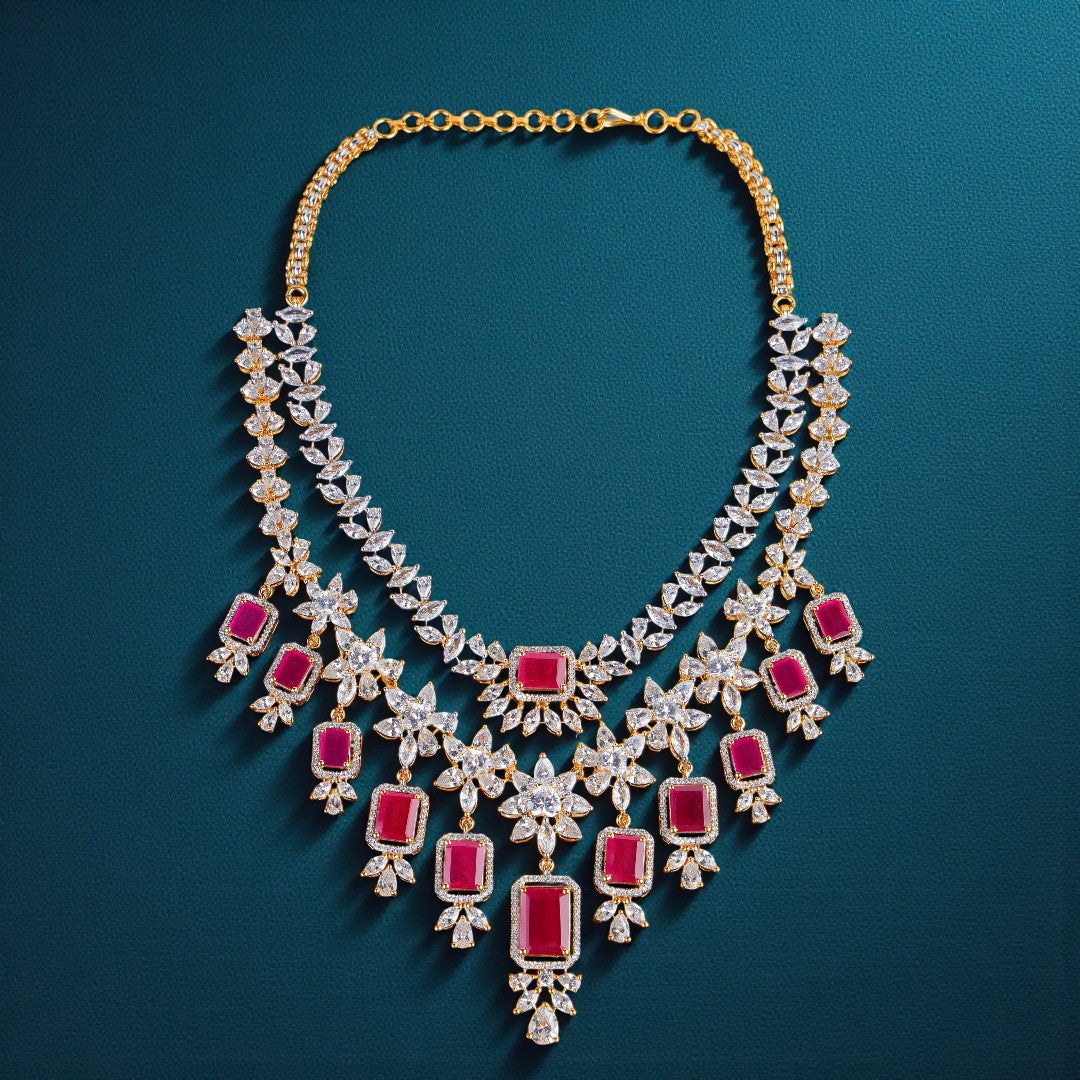 Ruby Majesty Necklace Set