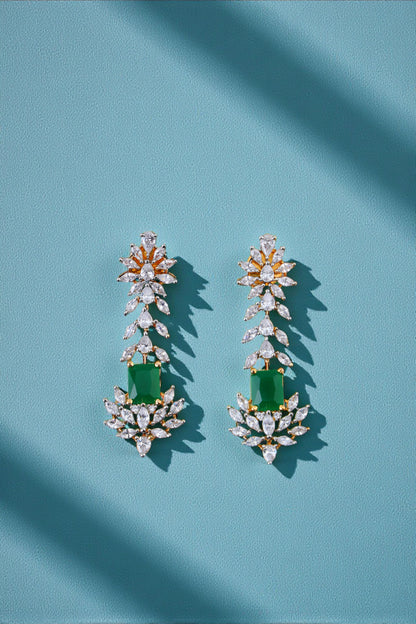 Floral Emerald Earrings
