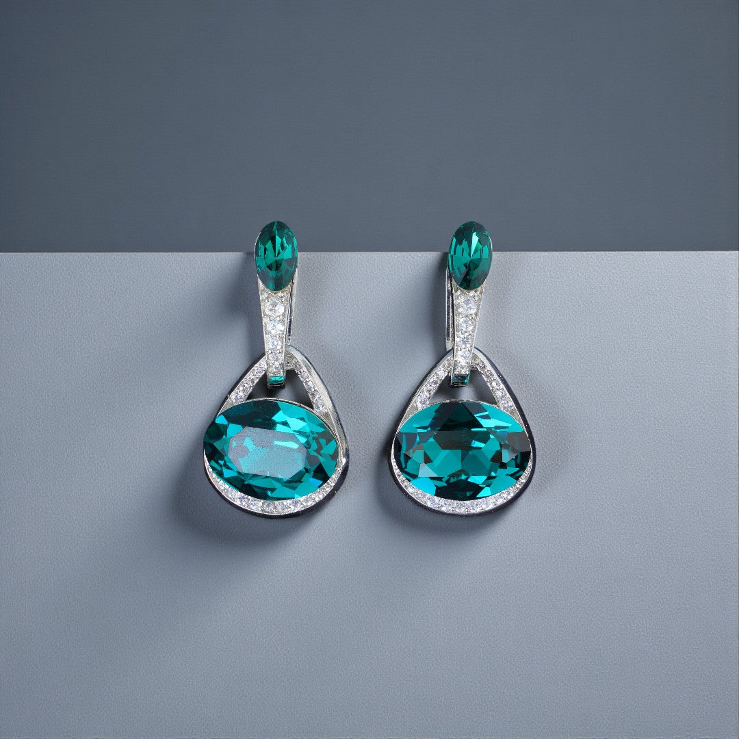 Shimmering Emerald Danglers