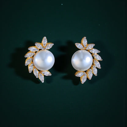 Pure Silver Pearl Earrings