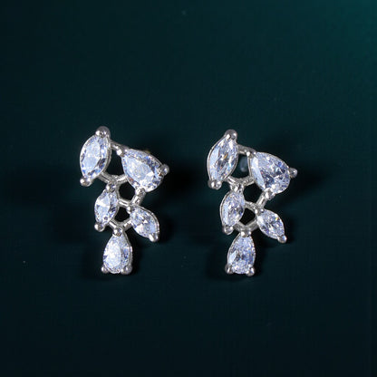 Pure Silver Multistone Studs