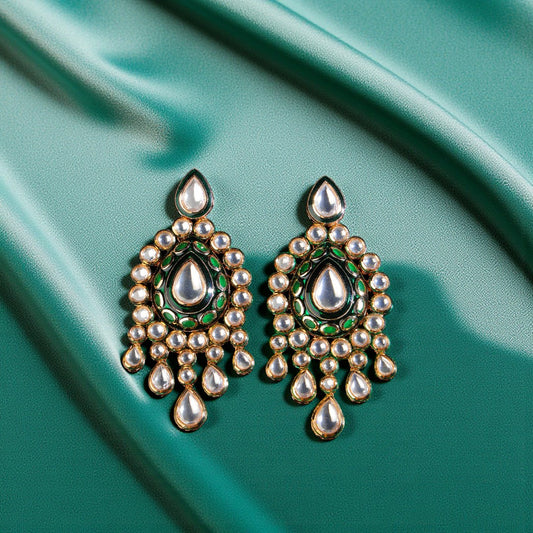 Emerald Polki Jhumas