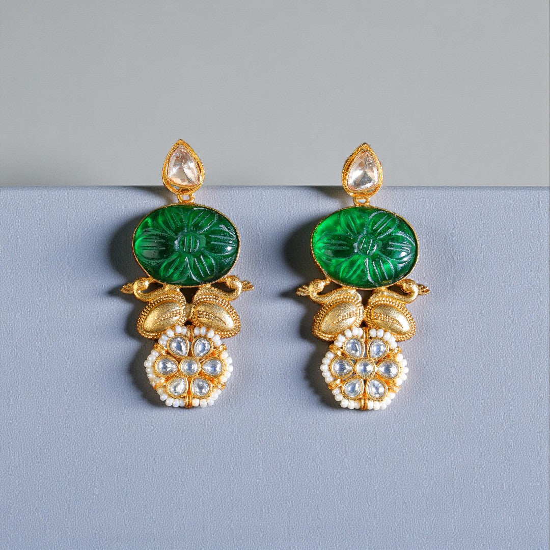Bold Emerald Earrings
