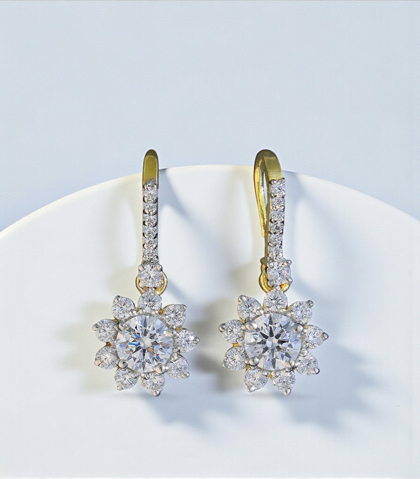 Pure Silver Floral Balis