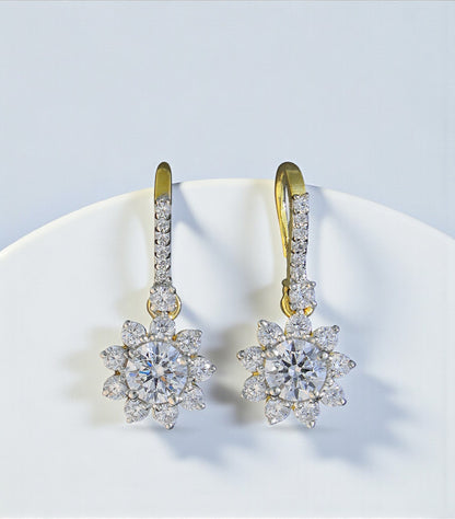 Pure Silver Floral Balis