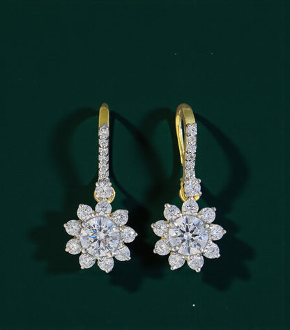 Pure Silver Floral Balis