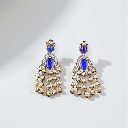 Azure Polki Jhumkas