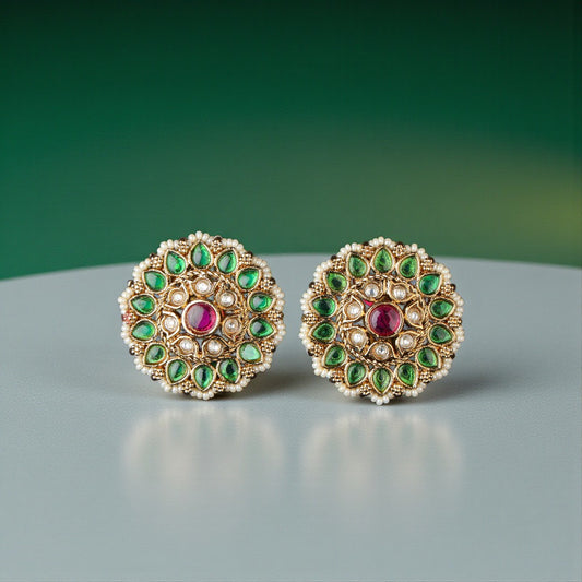 Bold Kundan Studs