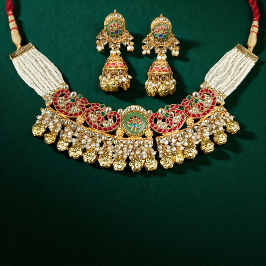 Vibrant Jadau Kundan Necklace Set