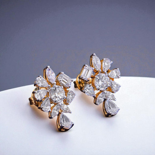 92.5 Silver Multistone Earrings